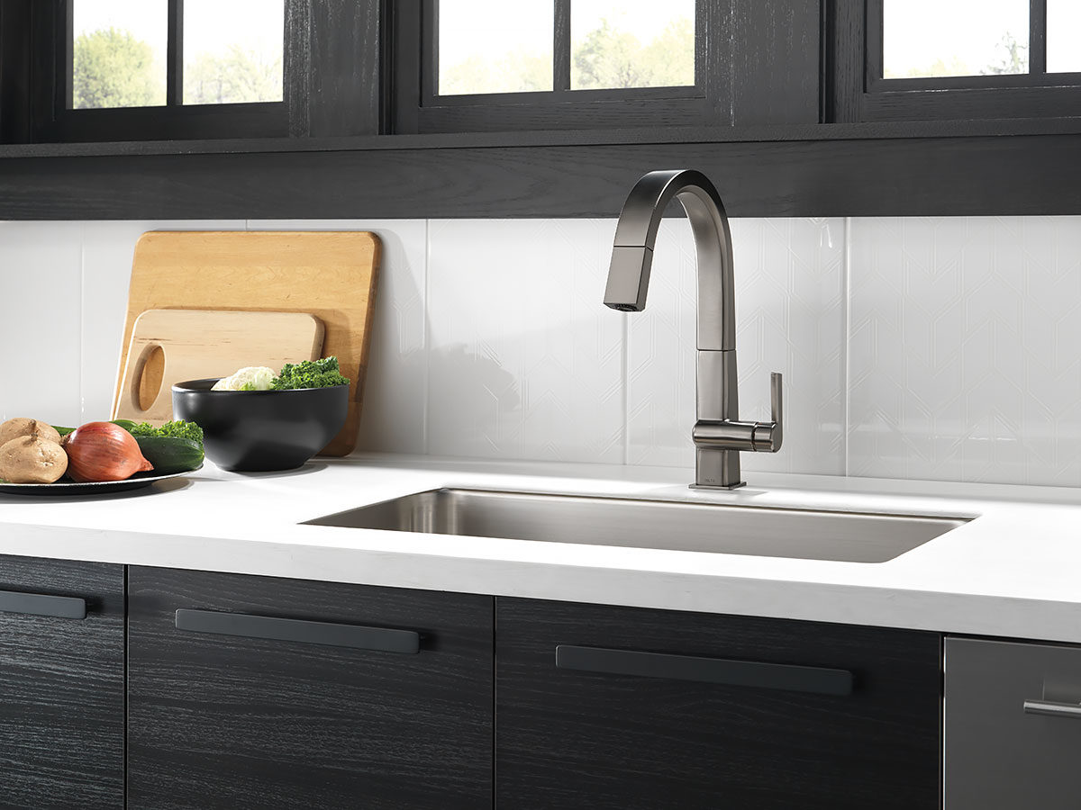 Delta Faucet Canada's Pivotal™ in Black stainless