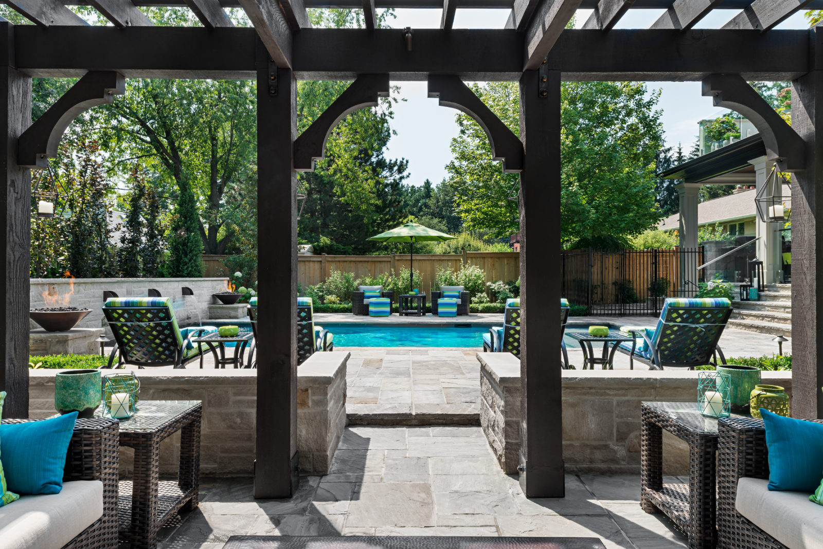 Arbor view of pool