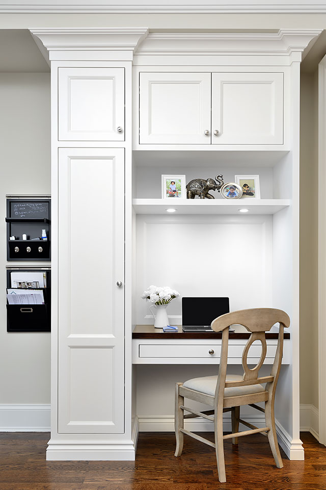 Built-in desk and cabinetry