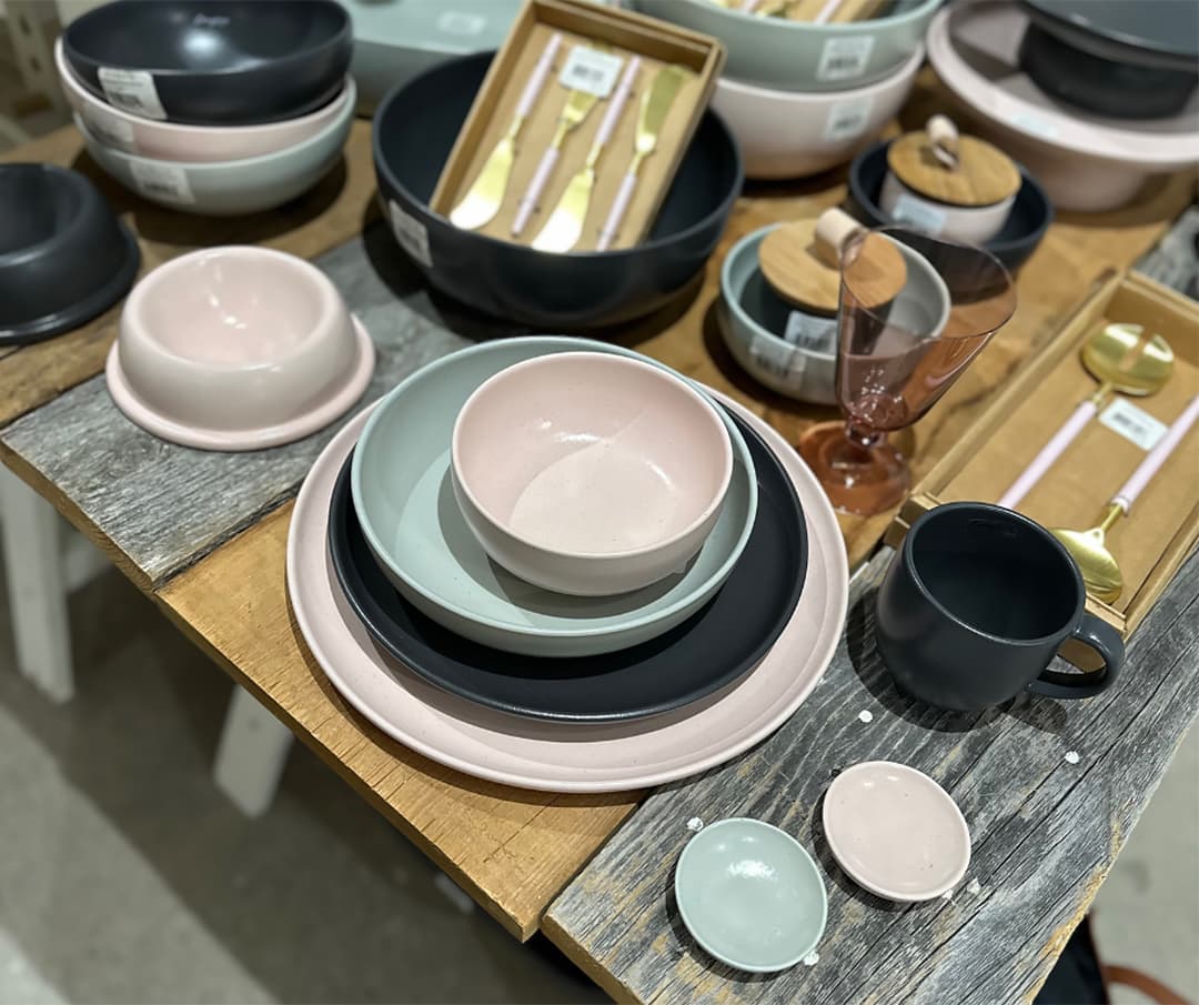 colourful tableware