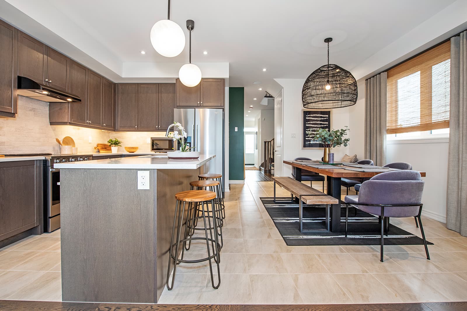 kitchen and dining room