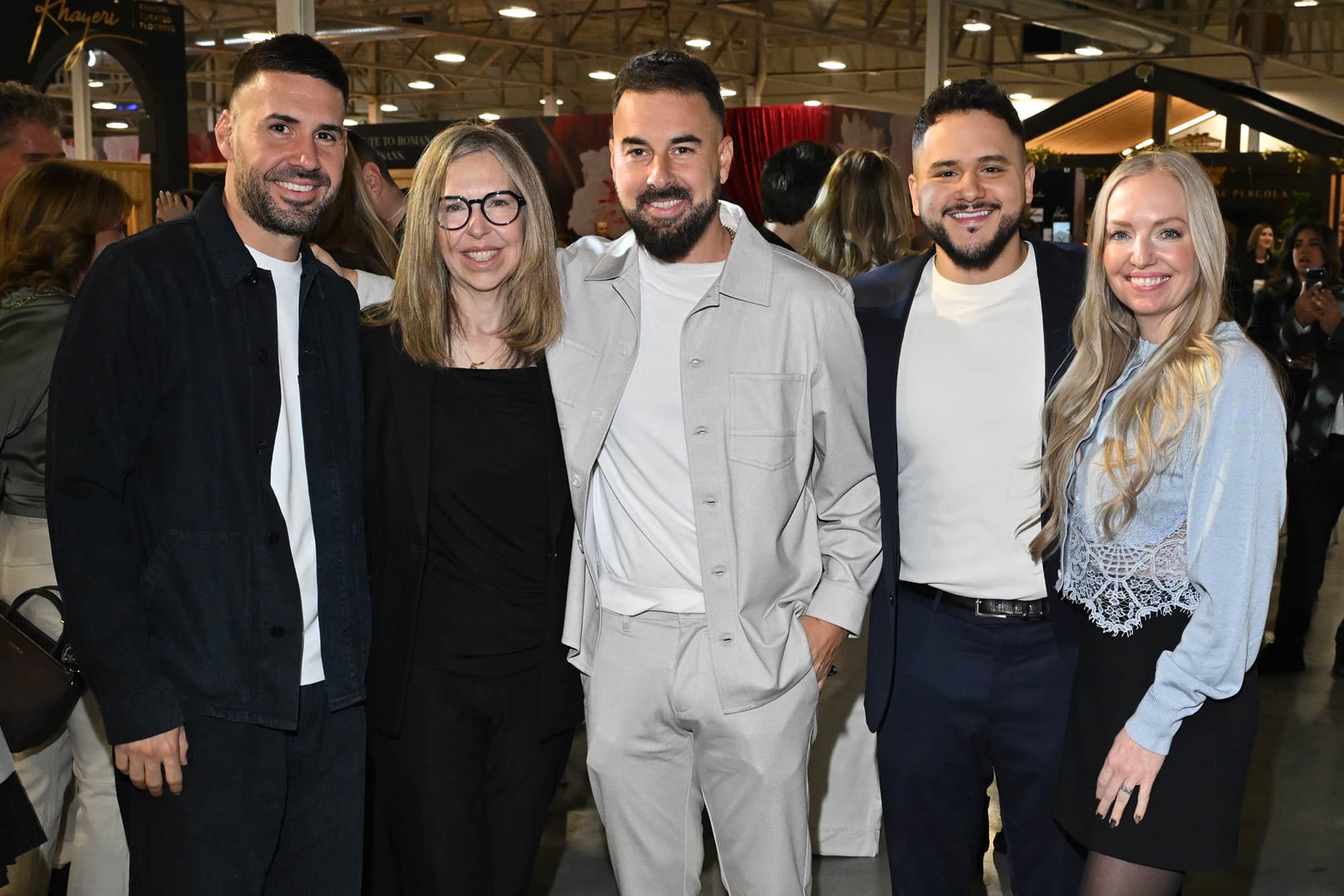 Jane with designers at the show