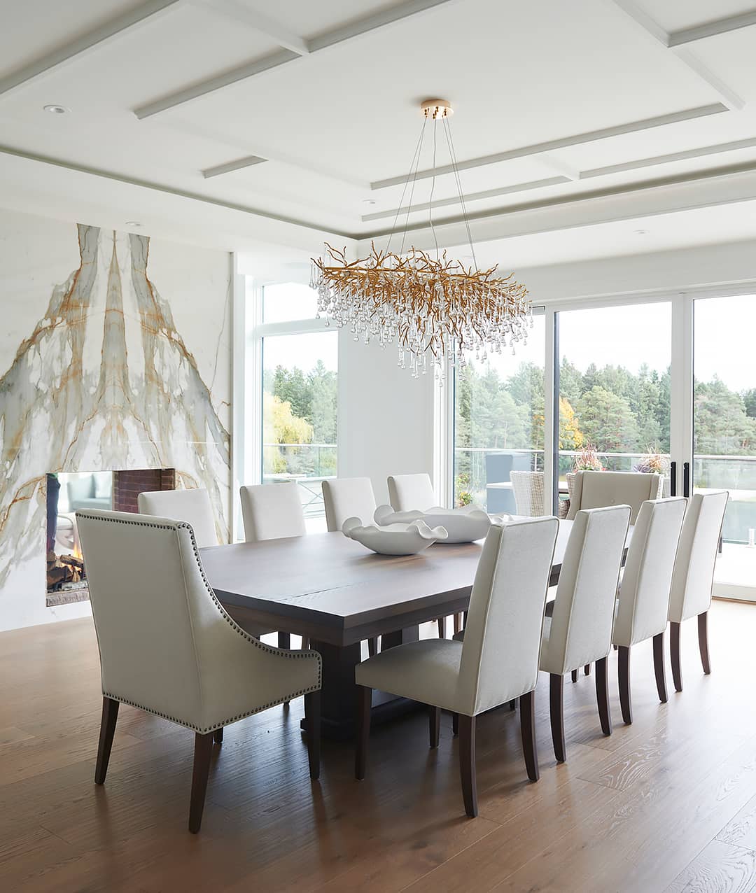 large dining table with 12 chairs