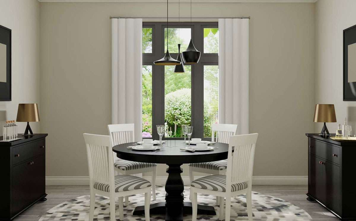 3D rendering of a bedroom.