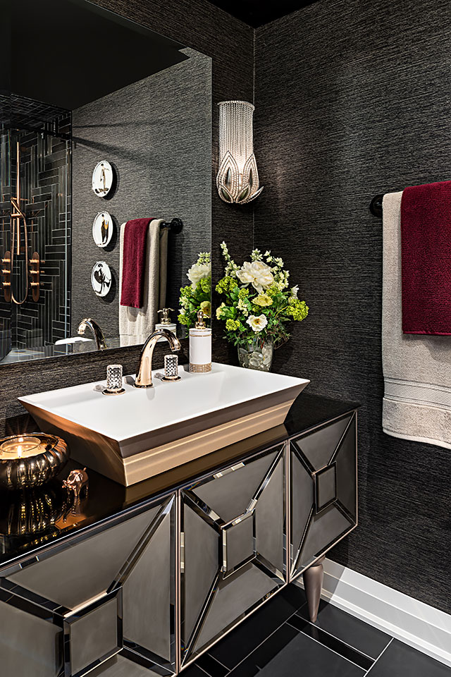 Powder room after renovation