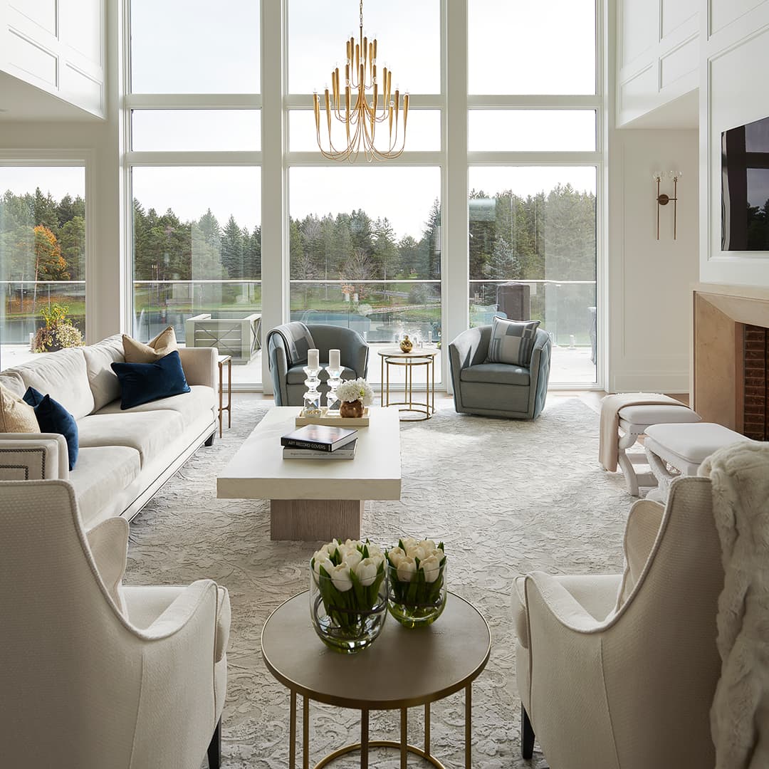 Luxury living room in a country estate.