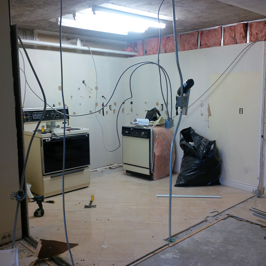 Kitchen during renovation