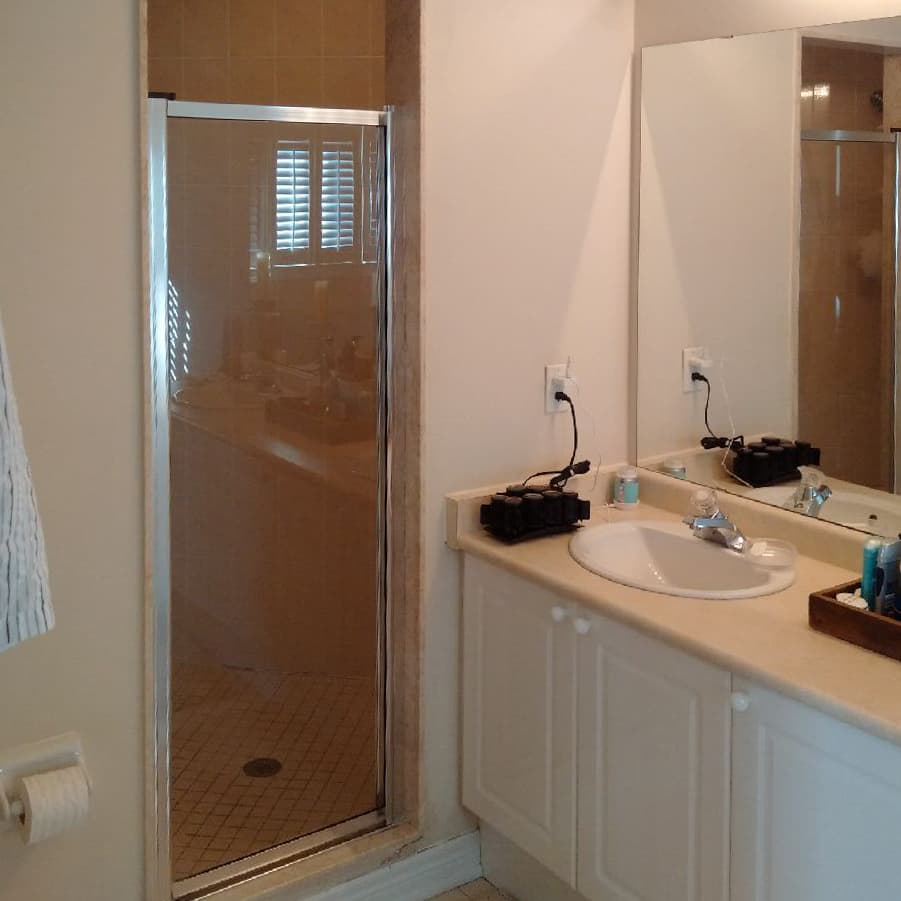 bathroom shower before photo