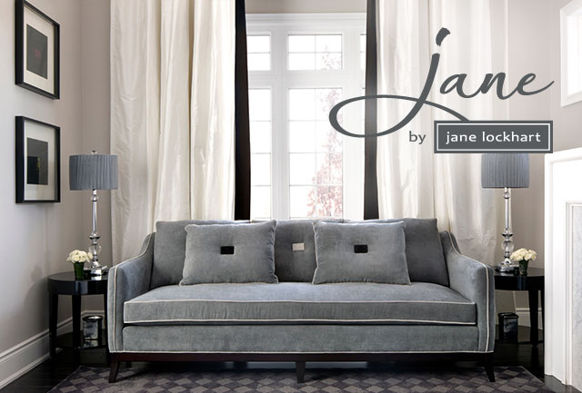 gray sofa in luxury living room with white curtains